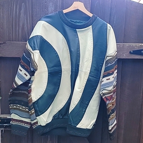 BagazioLeather And Knit Sweater